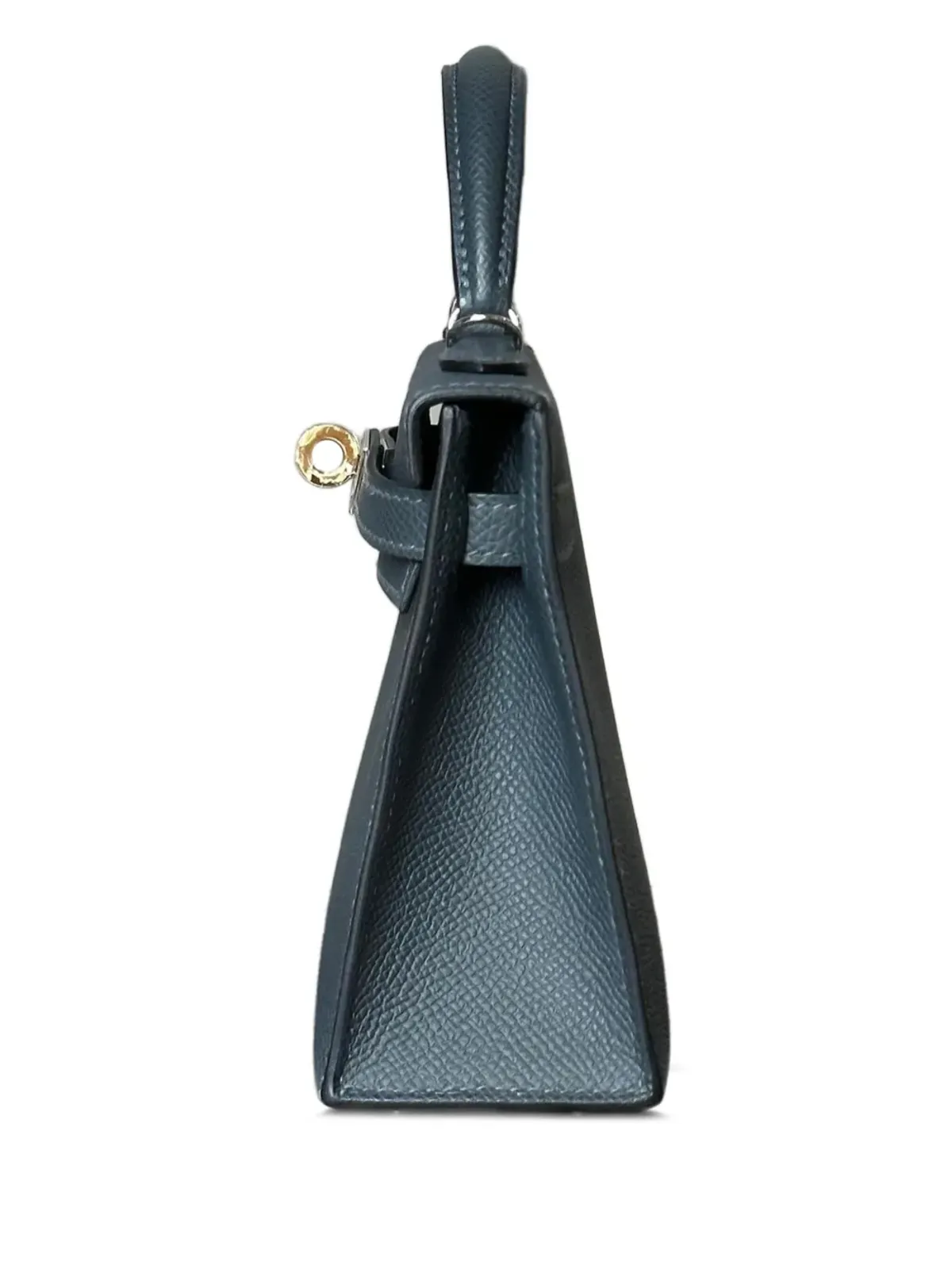Hermès ビンテージ ミニ Kelly Sellier エプソム レザー エレクトラム金具 トートバッグ ブルー - 画像4