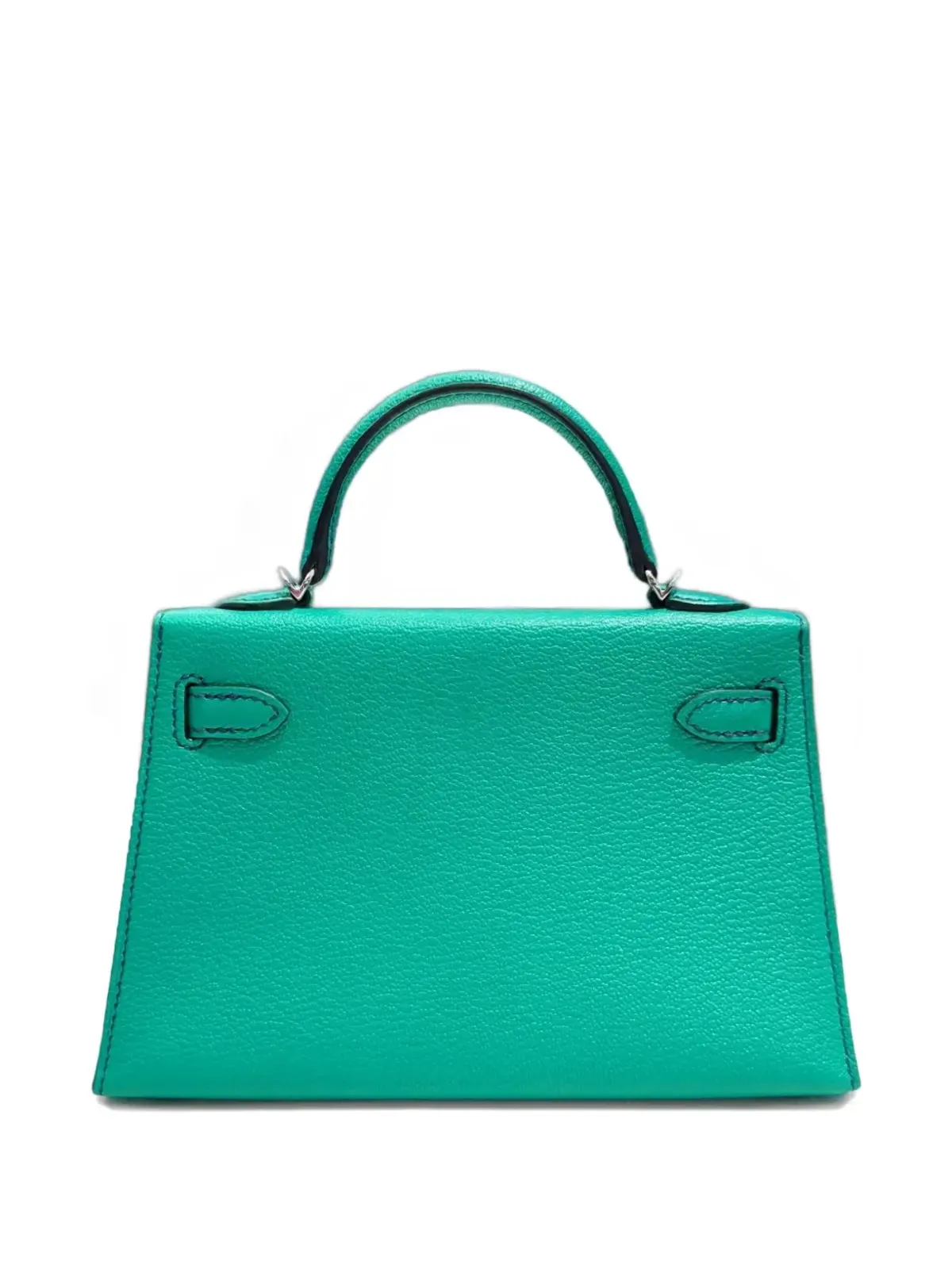 Hermès Pre-Owned 2024 ハイエンド スペシャルオーダー(HSS) ミニ ケリー セリエ 20 Verso Chevre Leather パラジウム金具 トートバッグ - グリーン - 画像2