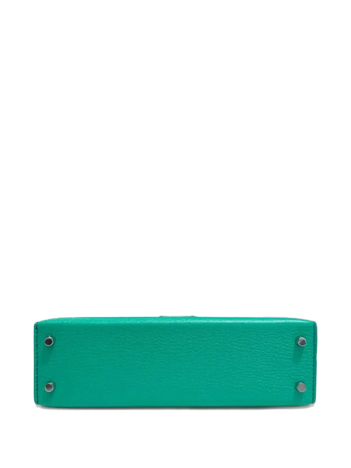 Hermès Pre-Owned 2024 ハイエンド スペシャルオーダー(HSS) ミニ ケリー セリエ 20 Verso Chevre Leather パラジウム金具 トートバッグ - グリーン - 画像4