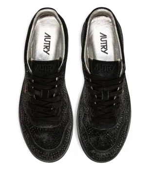 Autry Medalist Low Sue Strass スニーカー（ブラック） - サムネイル4