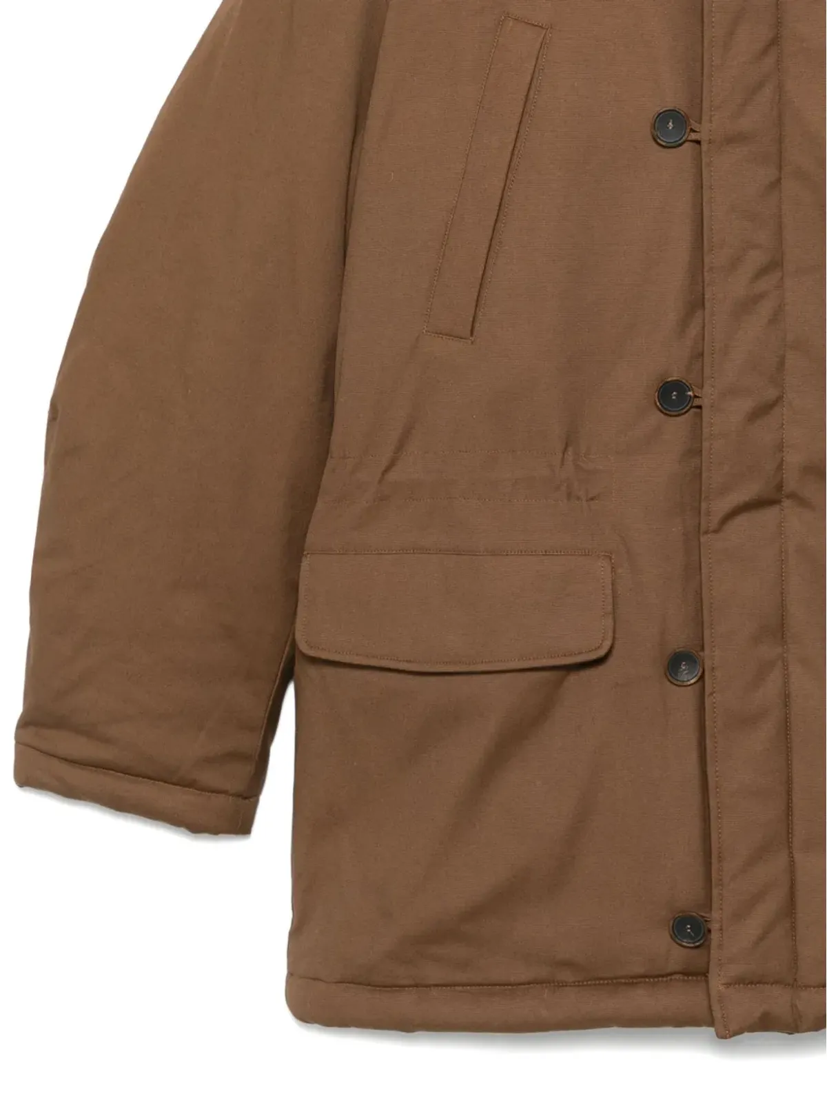 RANRA Neve hooded jacket - Brown - 画像3