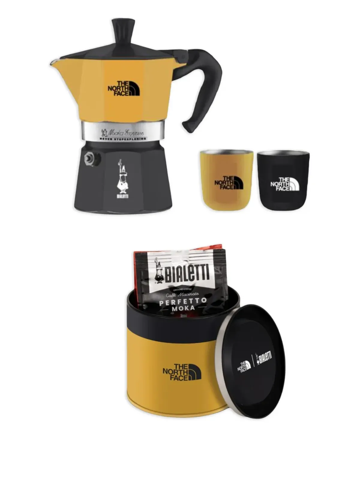 Bialetti ステンレス製モカエクスプレスセット - イエロー - 画像2