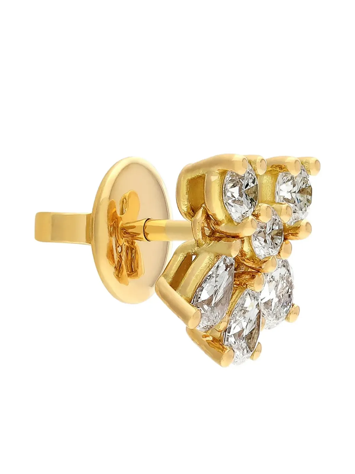 Delfina Delettrez 18K イエローゴールド ダンシングダイヤモンド イヤリング - 画像2