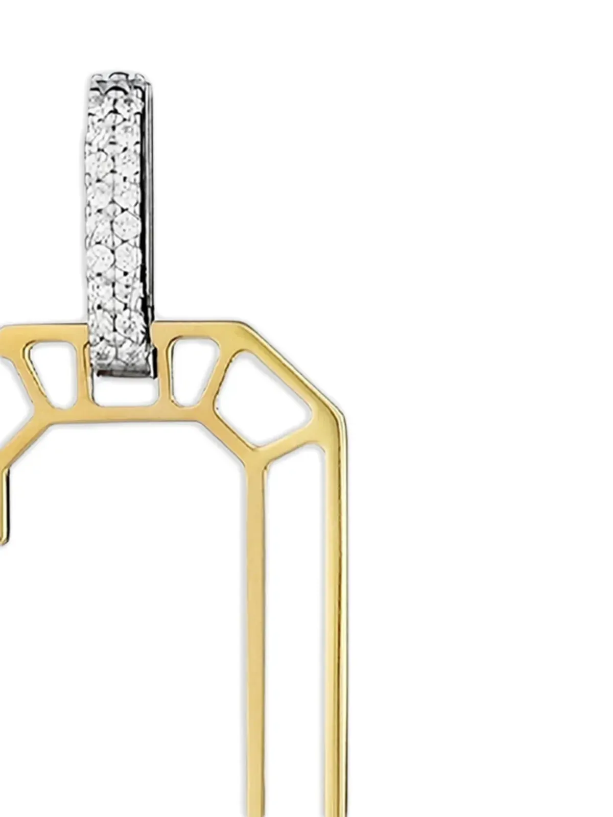 EÉRA 18K イエローゴールド アニマ キアラ ビッグ ダイヤモンド イヤリング - 画像2
