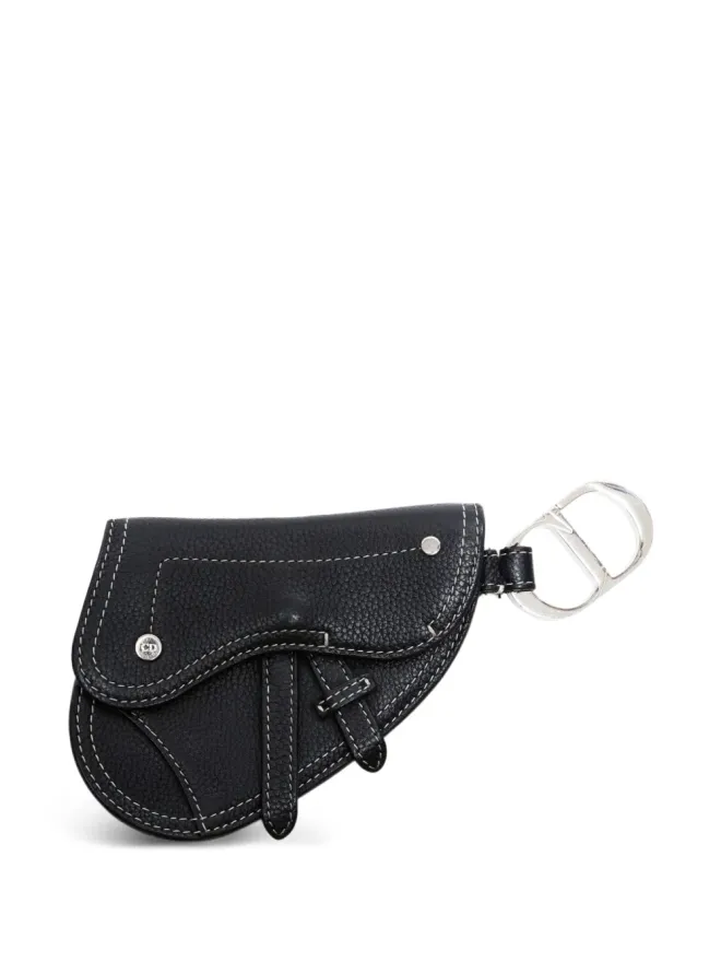 Christian Dior Pre-Owned ビンテージ Christian Dior ミニサドルポーチ バッグチャーム - ブラックの商品画像