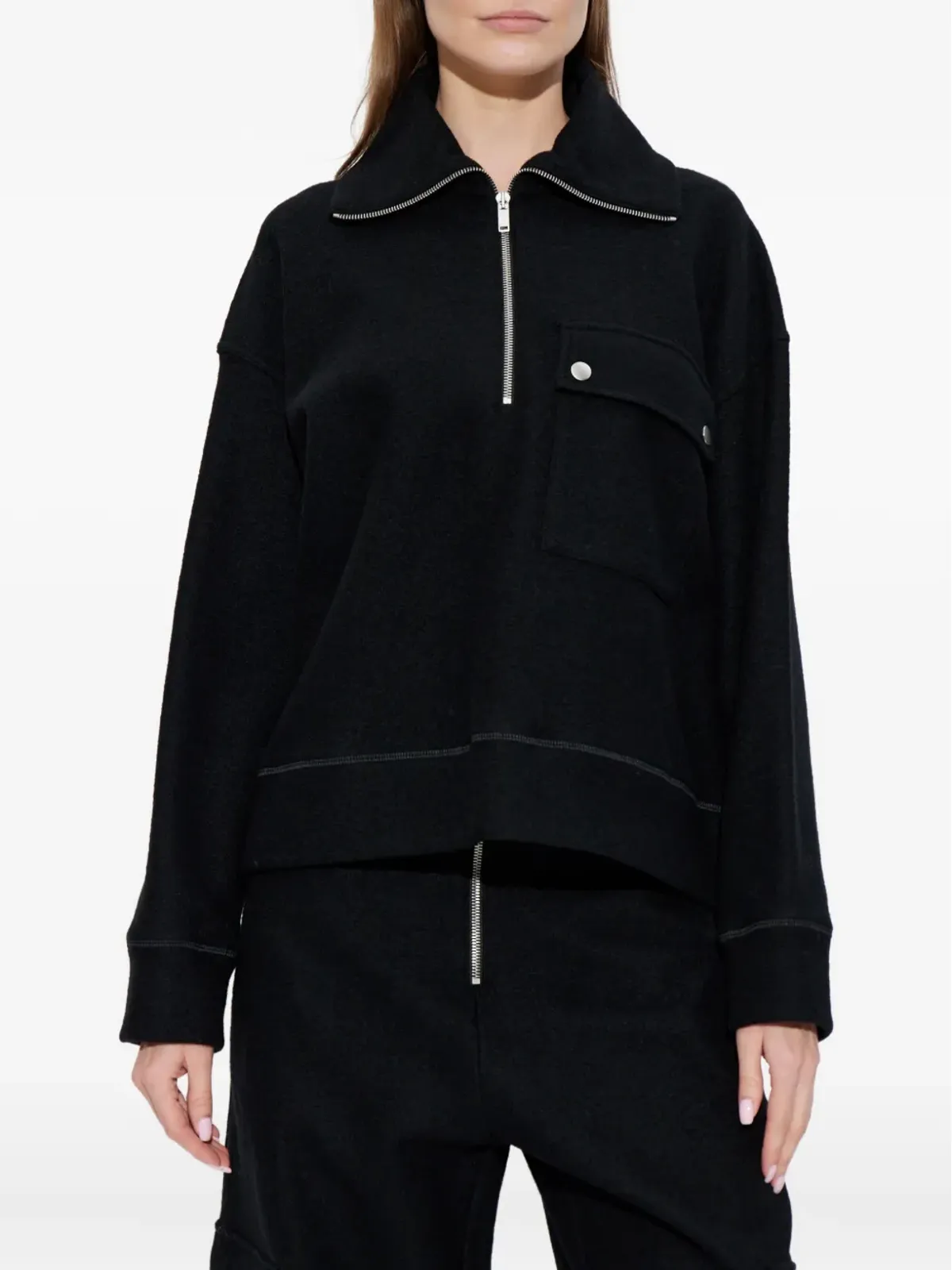 JIL SANDER+ 半ジップ長袖スウェットシャツ - 画像3