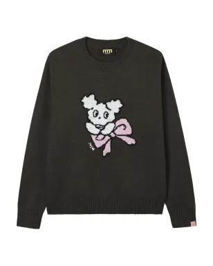 Mini Cream インターシャニットセーター ブラウン - サムネイル1