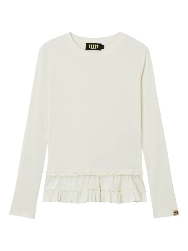 Mini Cream Mini Cream フリル付きTシャツの商品画像
