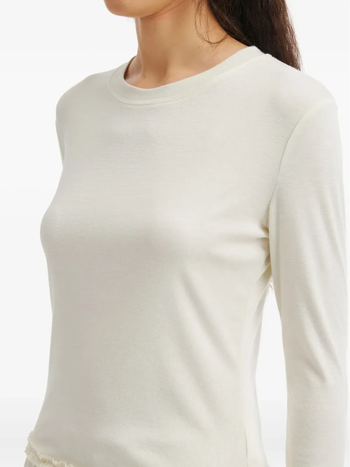 Mini Cream フリル付きTシャツ - 画像5