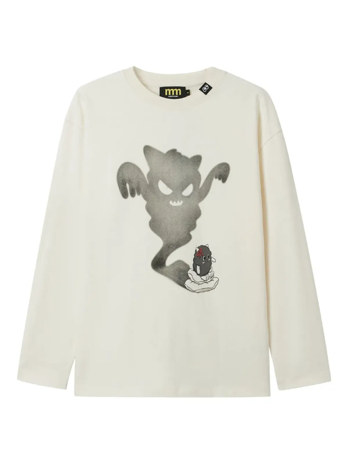 Mini Cream グラフィックプリント ロングスリーブTシャツ - 画像1