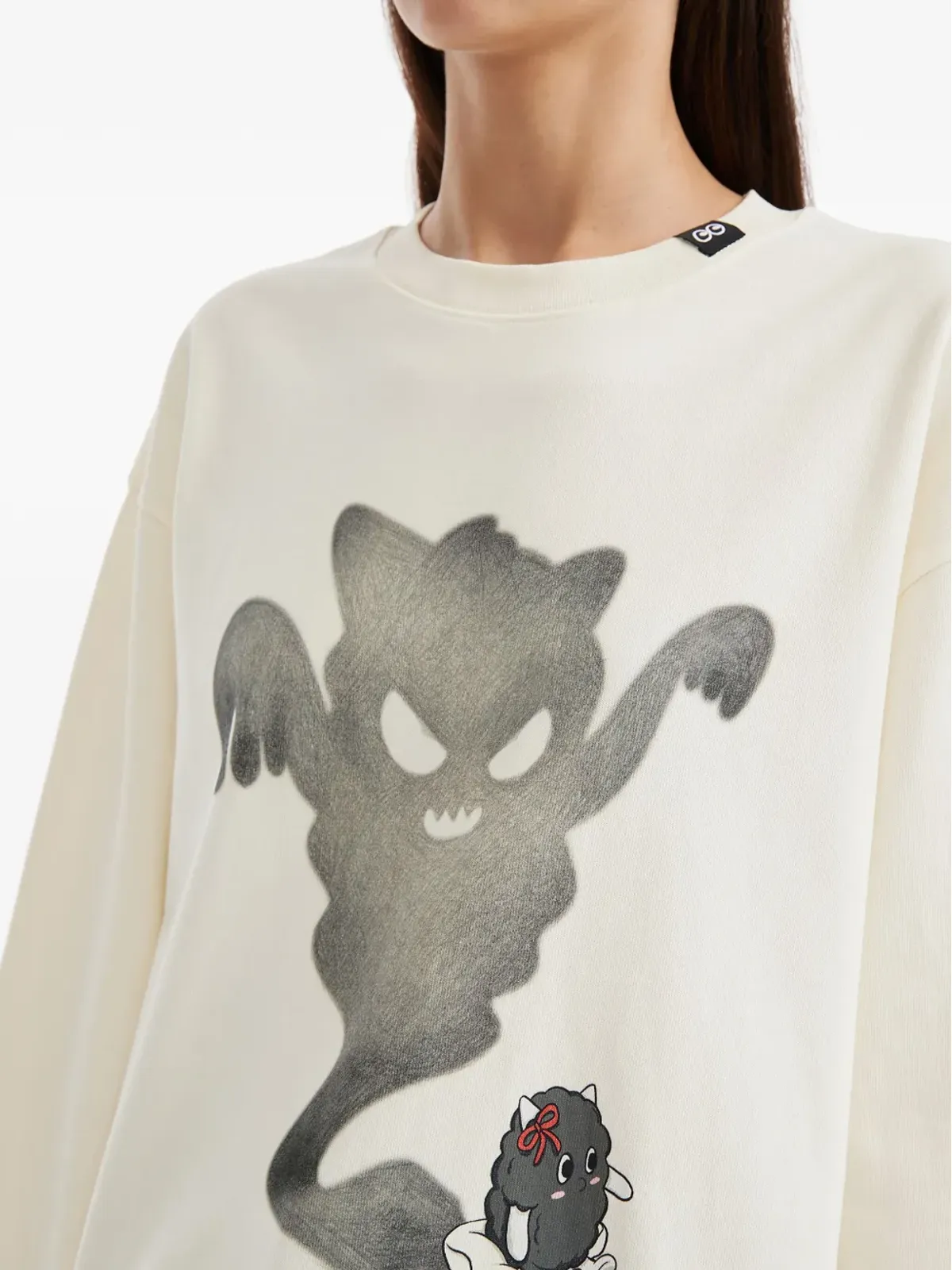 Mini Cream グラフィックプリント ロングスリーブTシャツ - 画像5