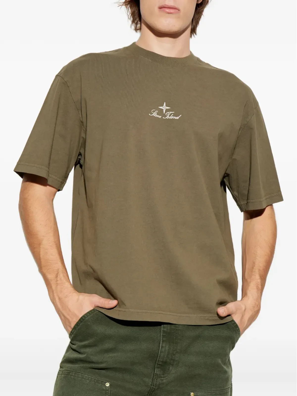 Stone Island ステッチディテール Tシャツ - ブラウン - 画像3