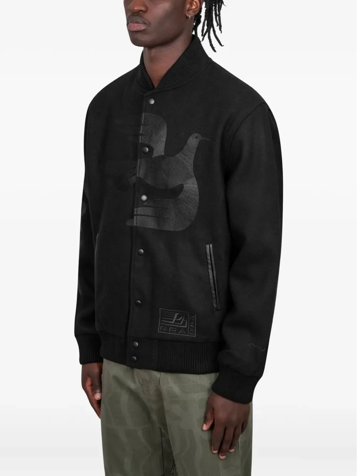 BY PARRA Not Movie Quality varsity jacket - Black - 画像2