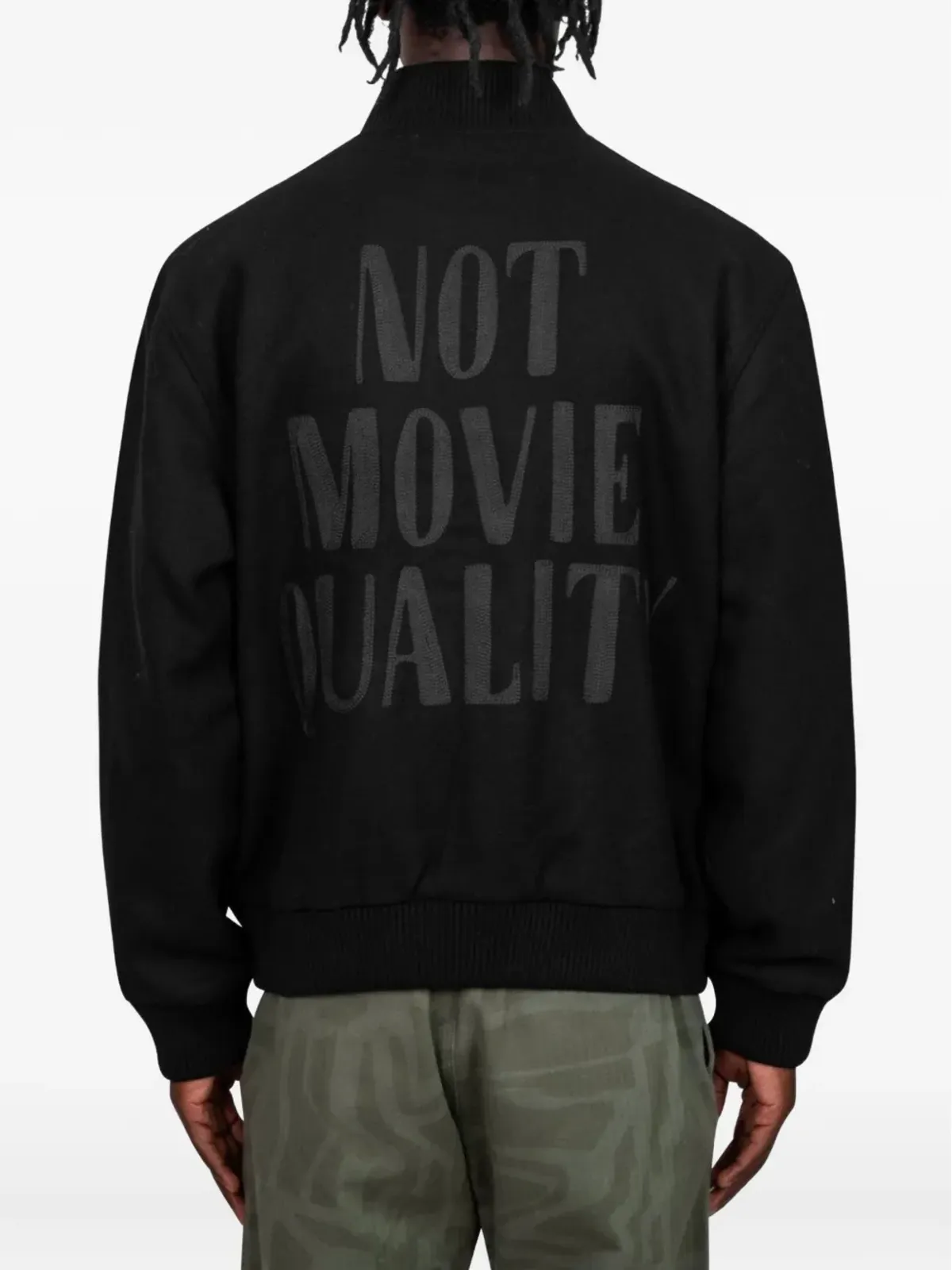 BY PARRA Not Movie Quality varsity jacket - Black - 画像3