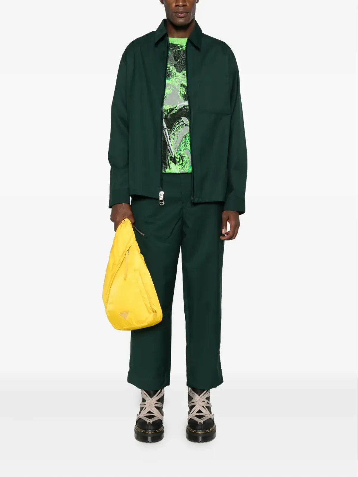 OAMC Peacemaker zip-detail trousers - Green - 画像2