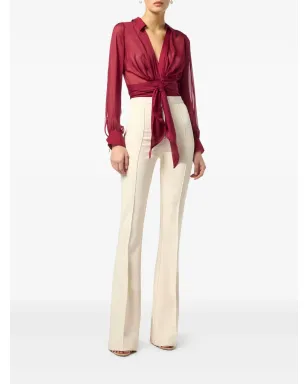 Elisabetta Franchi サッシュディテール ブラウス レッド - サムネイル2