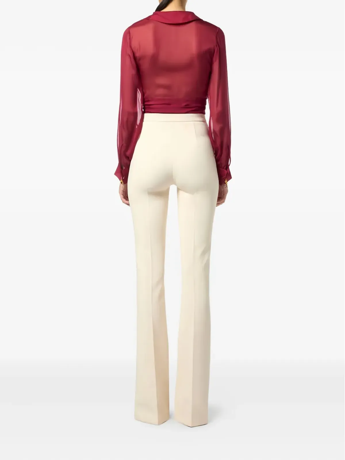 Elisabetta Franchi サッシュディテール ブラウス レッド - 画像3