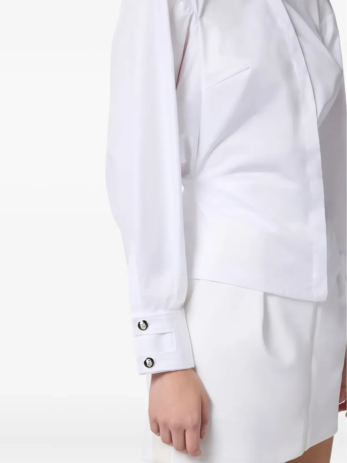 Elisabetta Franchi ウィングカラーシャツ ホワイト - 画像5