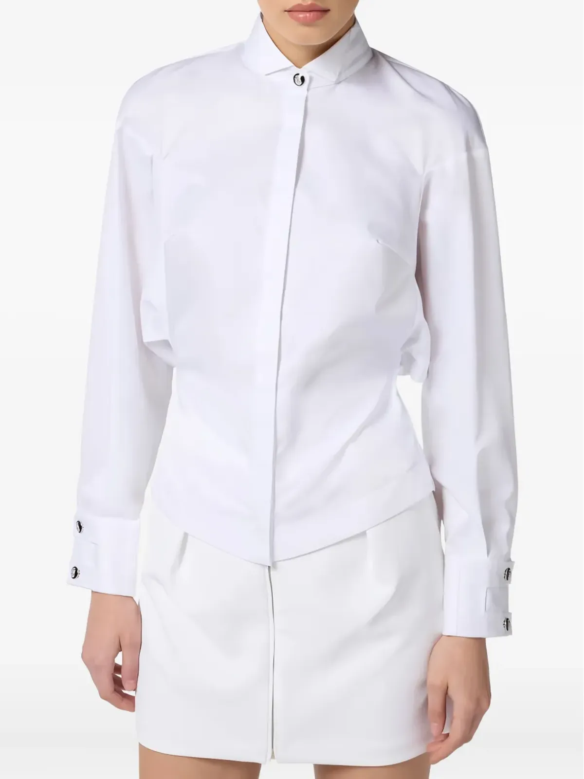 Elisabetta Franchi ウィングカラーシャツ ホワイト - 画像4