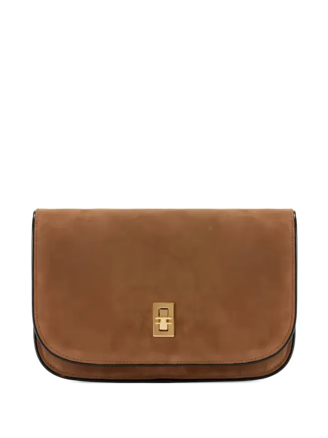 Elisabetta Franchi Elisabetta Franchi チェーンストラップ付きスエードクロスボディバッグの商品画像