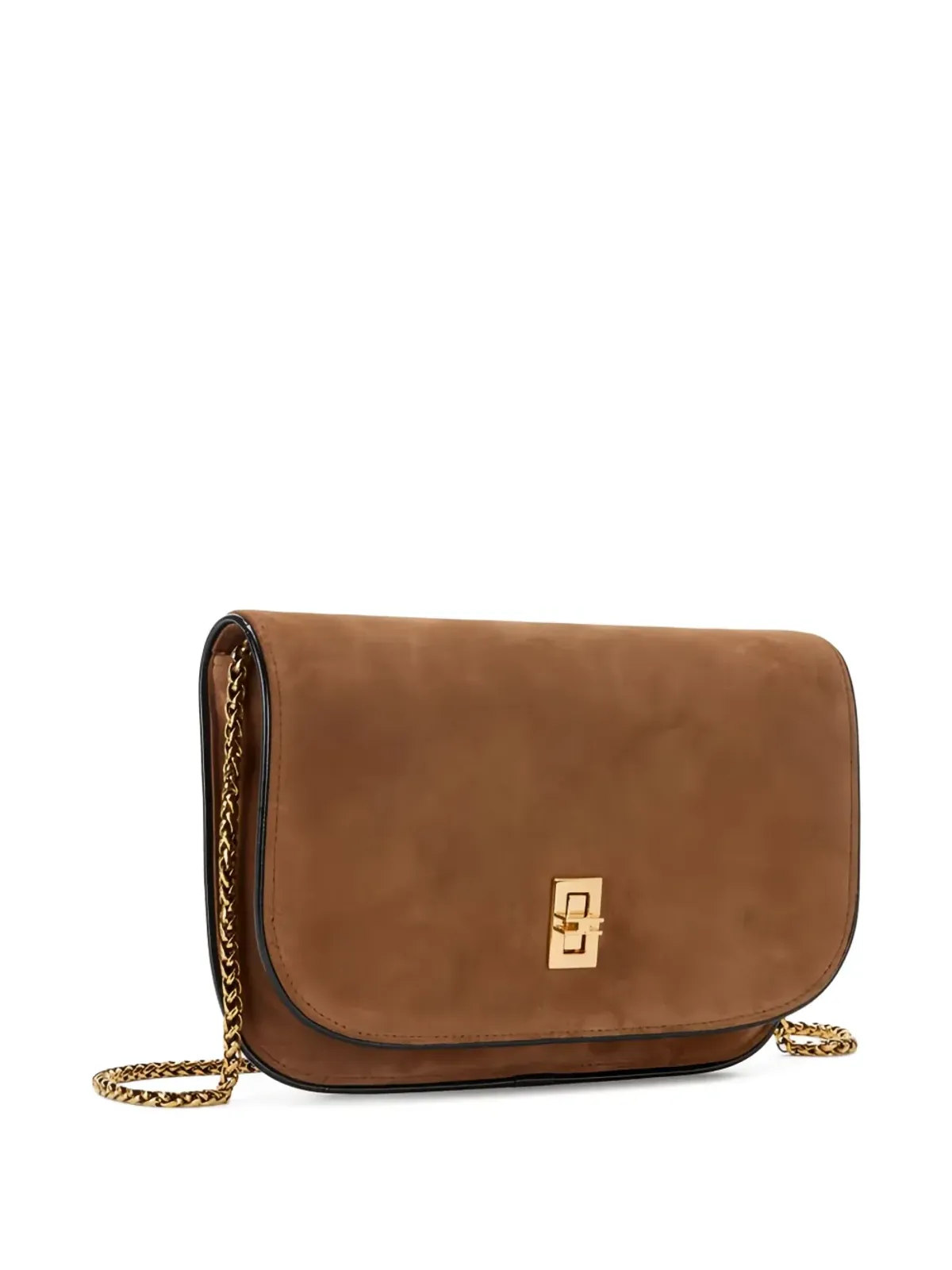 Elisabetta Franchi チェーンストラップ付きスエードクロスボディバッグ - 画像5