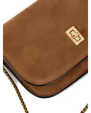 Elisabetta Franchi チェーンストラップ付きスエードクロスボディバッグ - サムネイル4