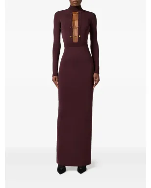 Elisabetta Franchi チェーンディテール付きカットアウト マキシドレス - レッド - サムネイル2
