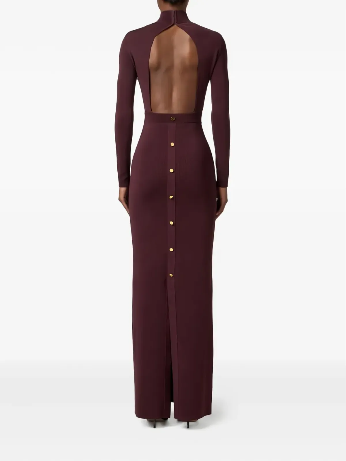 Elisabetta Franchi チェーンディテール付きカットアウト マキシドレス - レッド - 画像3