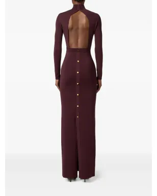 Elisabetta Franchi チェーンディテール付きカットアウト マキシドレス - レッド - サムネイル3