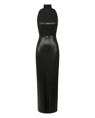 Elisabetta Franchi ラミネート加工のマキシドレス ブラック - サムネイル1
