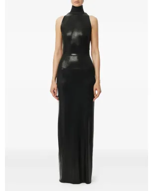 Elisabetta Franchi ラミネート加工のマキシドレス ブラック - サムネイル2