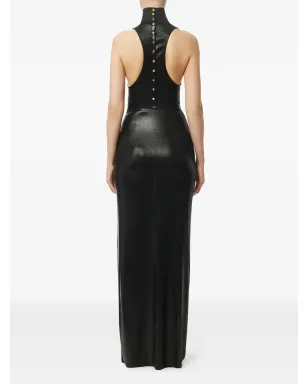 Elisabetta Franchi ラミネート加工のマキシドレス ブラック - サムネイル3
