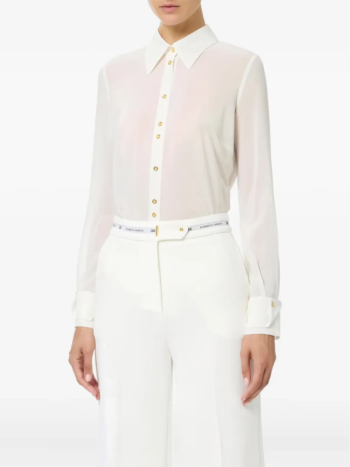 Elisabetta Franchi オープンバックシャツ - ニュートラル系 - 画像2
