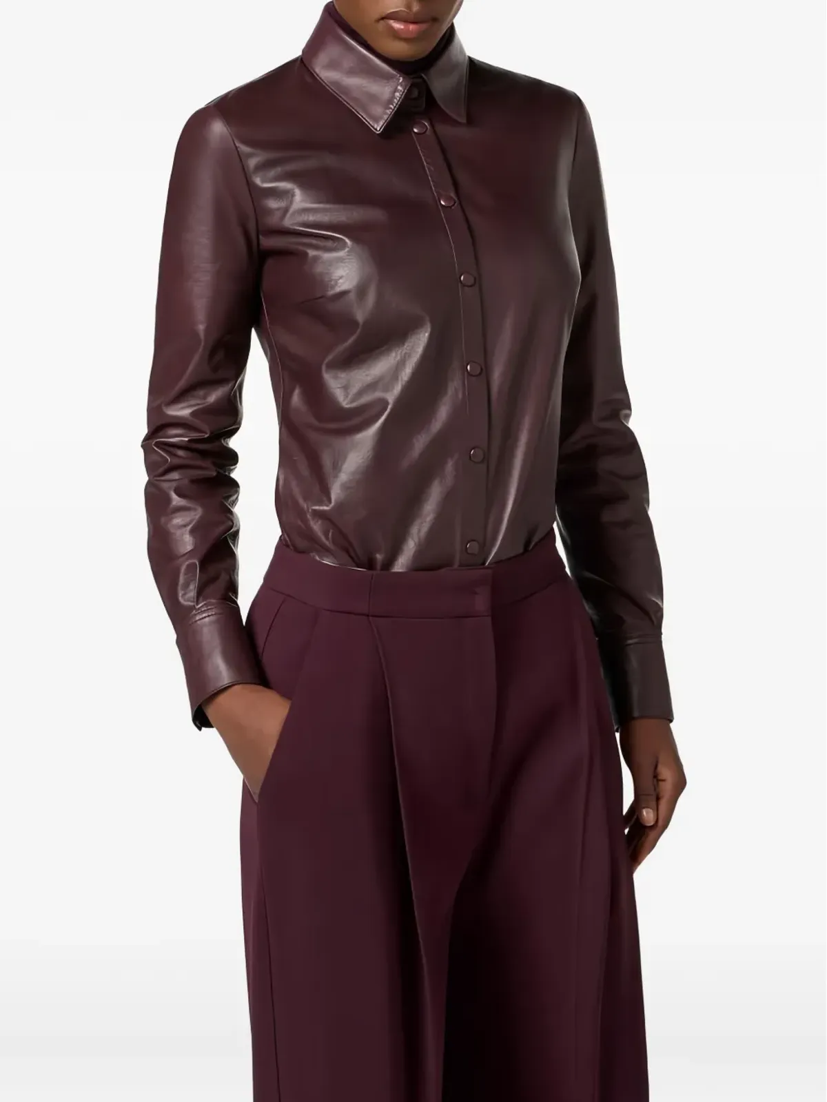 Elisabetta Franchi ボタン留めシャツ - レッド - 画像4