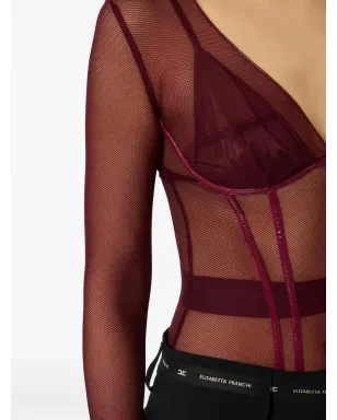 Elisabetta Franchi Vネック トップ - レッド - サムネイル4