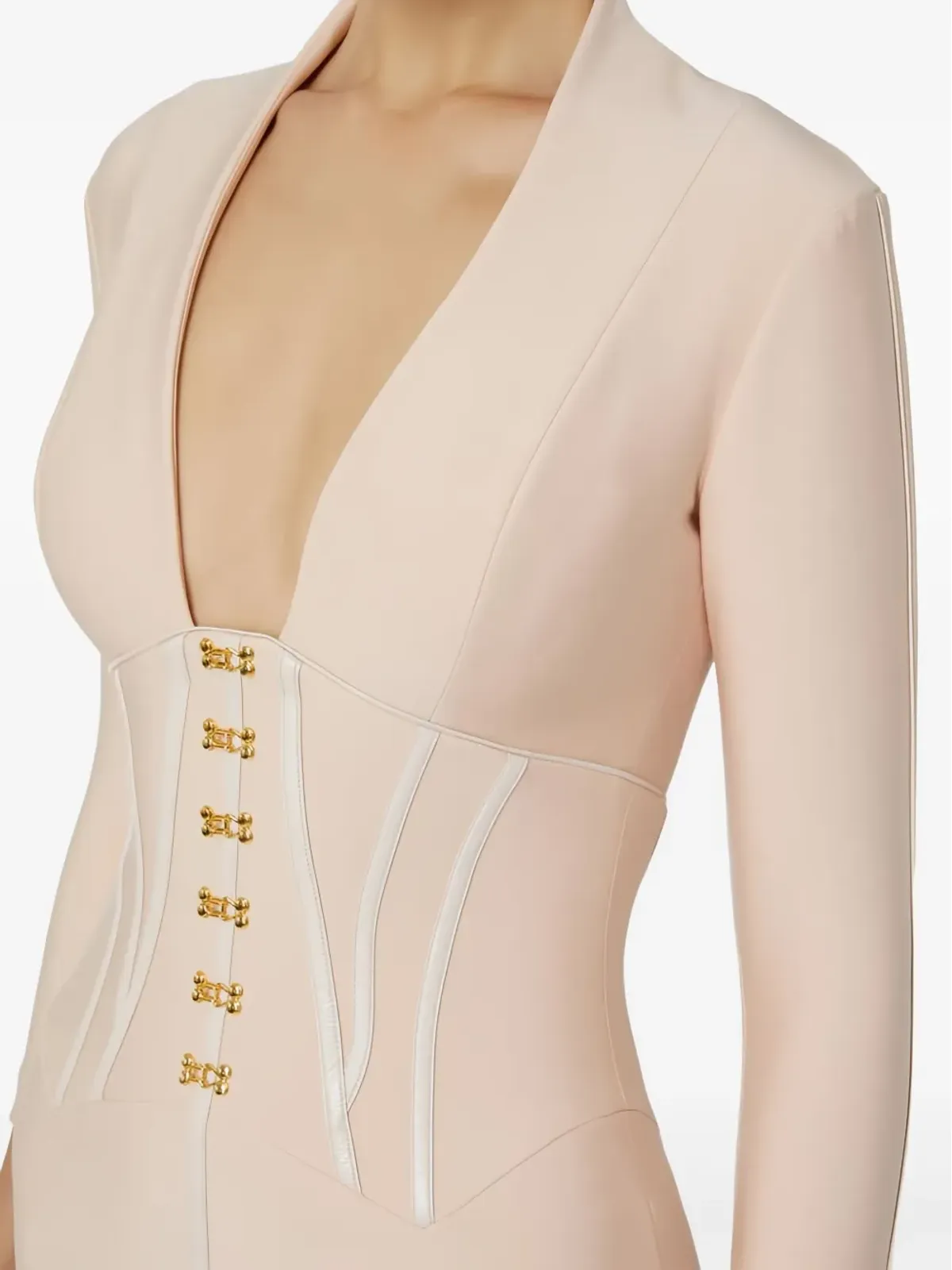 Elisabetta Franchi コルセットディテールのミニドレス - ピンク - 画像4
