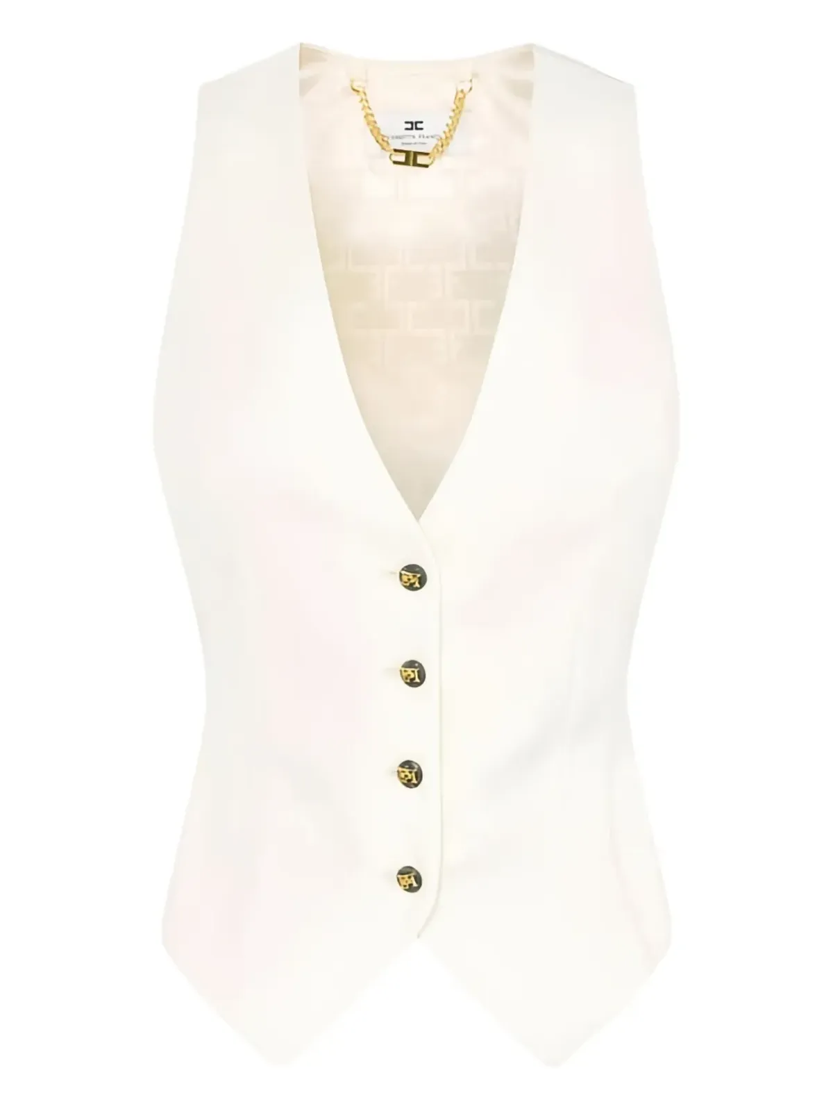 Elisabetta Franchi ゴム入りウエストベスト - ネュートラルカラー - 画像1