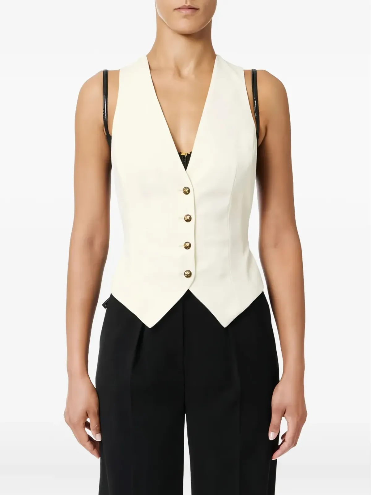 Elisabetta Franchi ゴム入りウエストベスト - ネュートラルカラー - 画像2