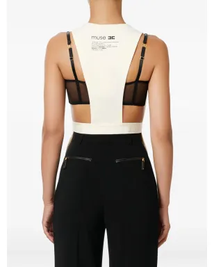 Elisabetta Franchi ゴム入りウエストベスト - ネュートラルカラー - サムネイル3