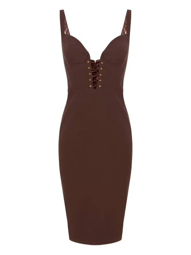 Elisabetta Franchi Elisabetta Franchi ミニドレス ブラウンの商品画像
