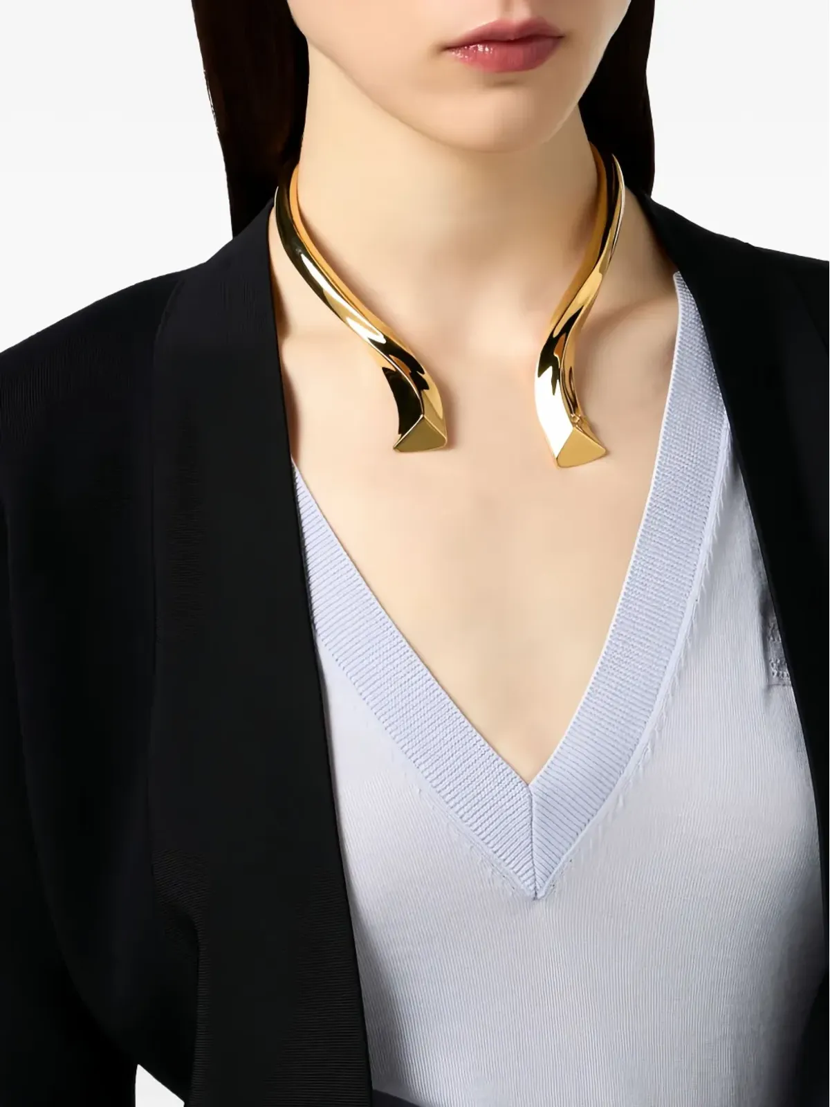 Elisabetta Franchi 彫刻デザイン ネックレス - ゴールド - 画像2
