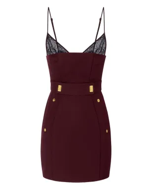 Elisabetta Franchi レースディテール ミニドレス - レッド - サムネイル1