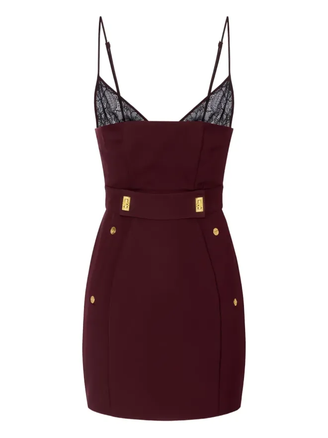 Elisabetta Franchi Elisabetta Franchi レースディテール ミニドレス - レッドの商品画像
