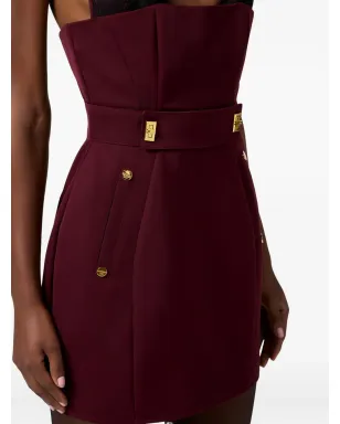 Elisabetta Franchi レースディテール ミニドレス - レッド - サムネイル5