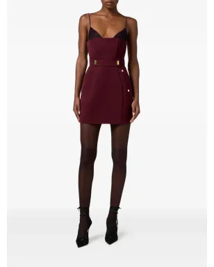 Elisabetta Franchi レースディテール ミニドレス - レッド - サムネイル2