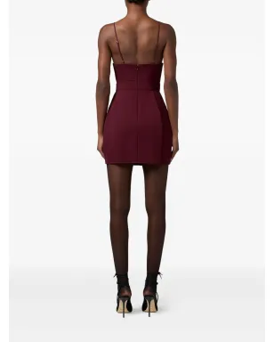 Elisabetta Franchi レースディテール ミニドレス - レッド - サムネイル3