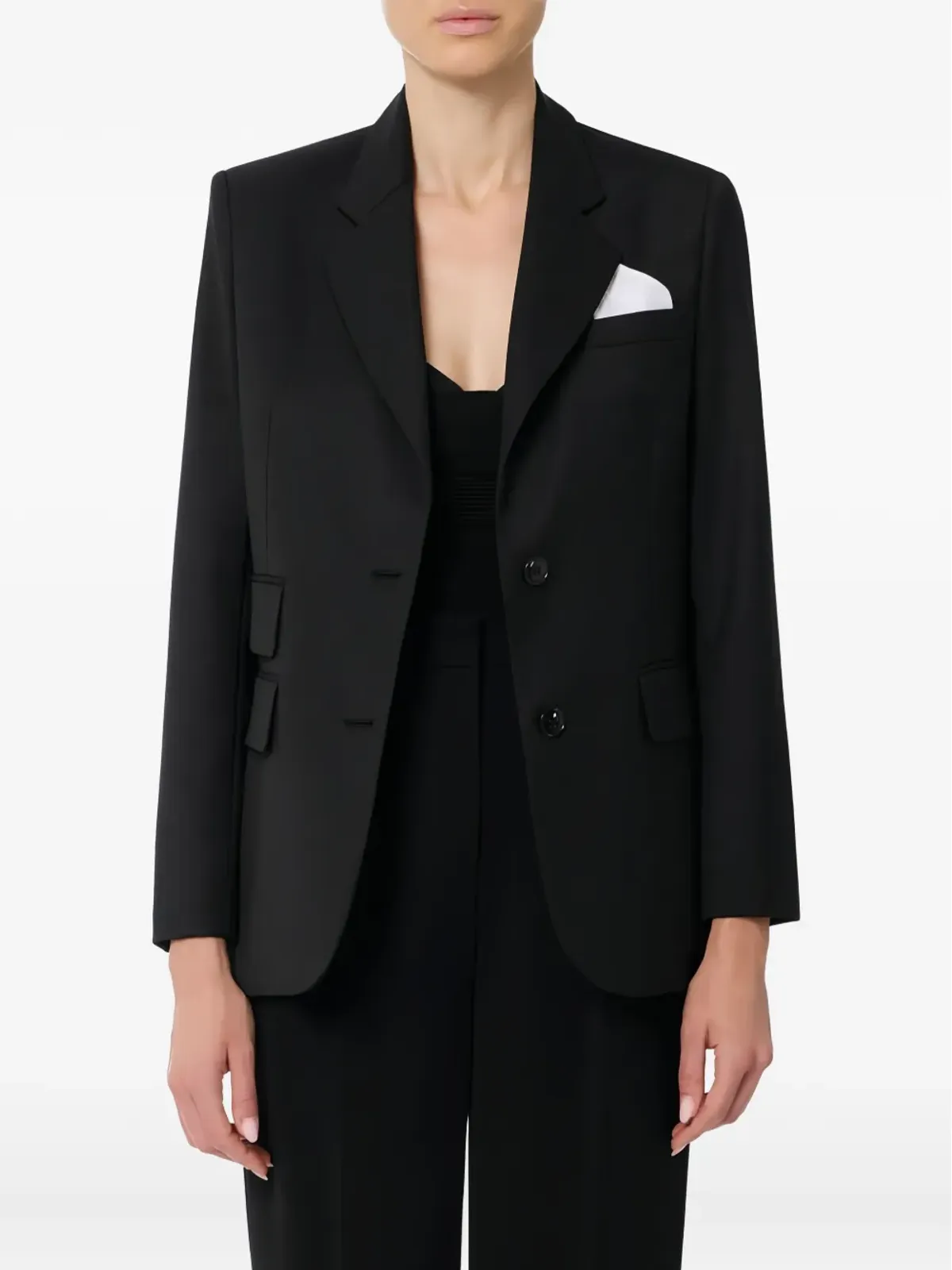 Elisabetta Franchi ポケットチーフ付き シングルブレスト ジャケット - ブラック - 画像2