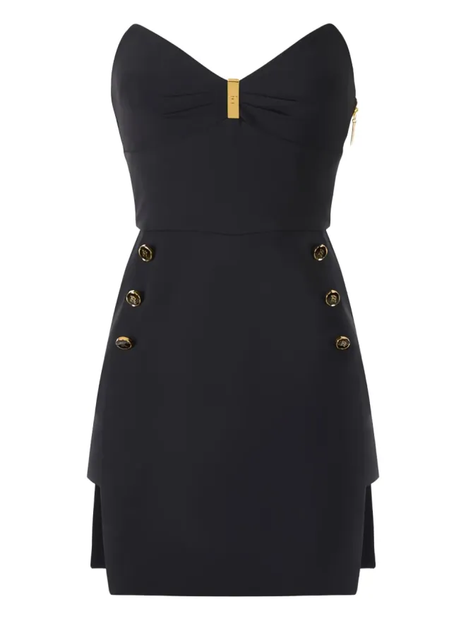 Elisabetta Franchi Elisabetta Franchi ロゴボタン ミニドレス - ブラックの商品画像