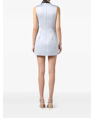 Elisabetta Franchi タイカラー付きミニドレス ブルー - サムネイル3
