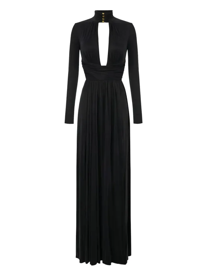 Elisabetta Franchi Elisabetta Franchi レッドカーペット ドレープ クロスオーバー ドレス - ブラックの商品画像